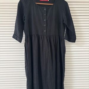 Pyne & Smith No. 12 black linen dress
